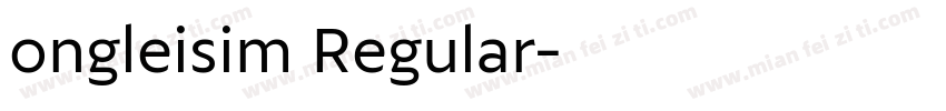 ongleisim Regular字体转换